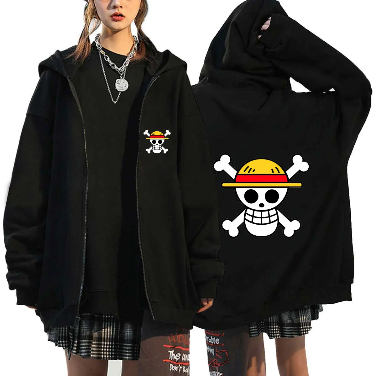 One Piece Luffy Zoro Oversized Sweatshirt Jacket