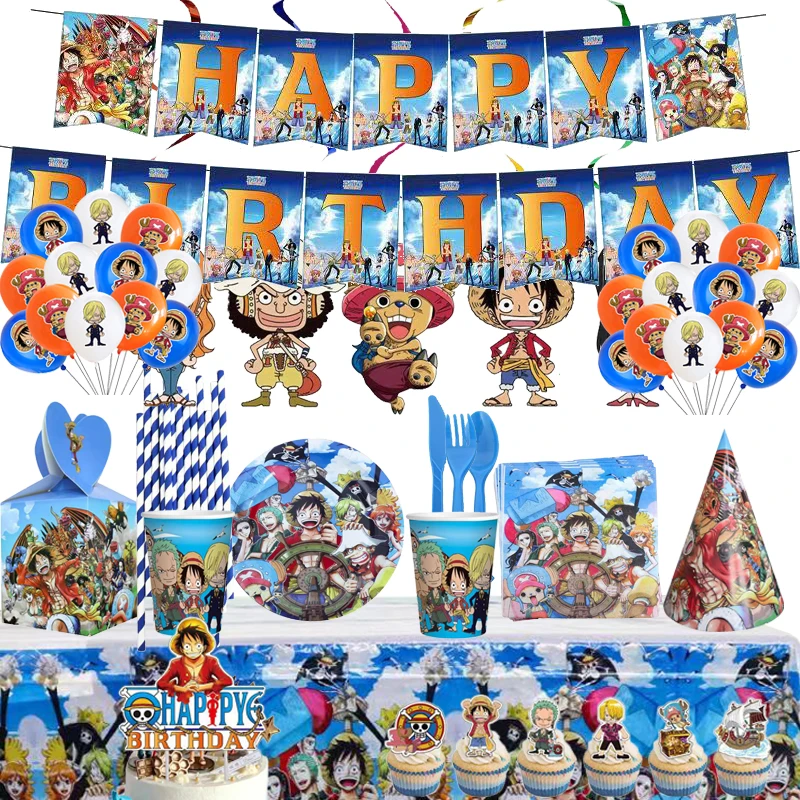 ONE PIECE Theme Kids Birthday Party Disposable Tableware