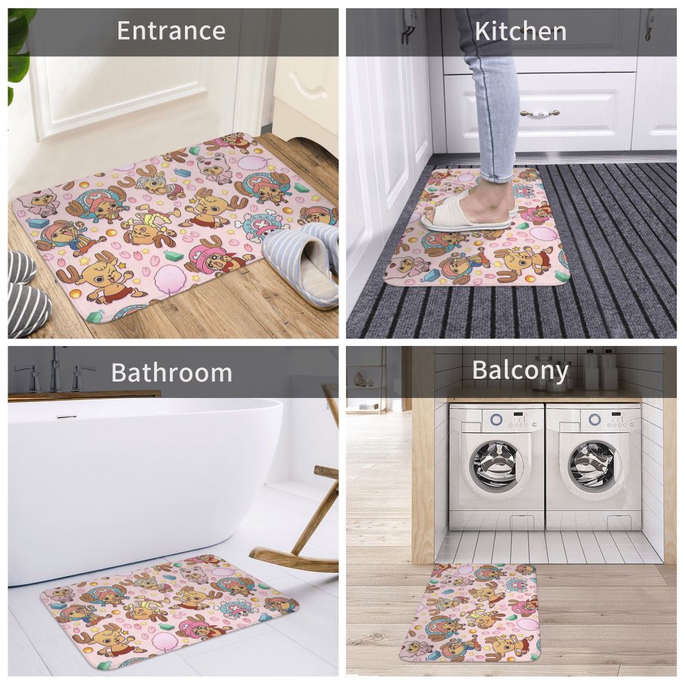 One Piece Monkey D. Luffy Non-slip Doormat Bath Mat TONY TONY Chopper Balcony Carpet Welcome Rug