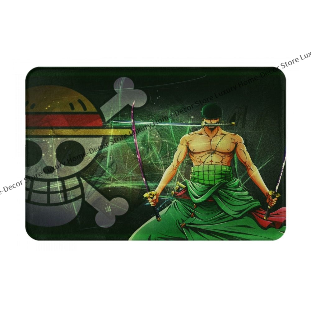 One Piece Kitchen Non-Slip Carpet Zoro Hero Flannel Mat