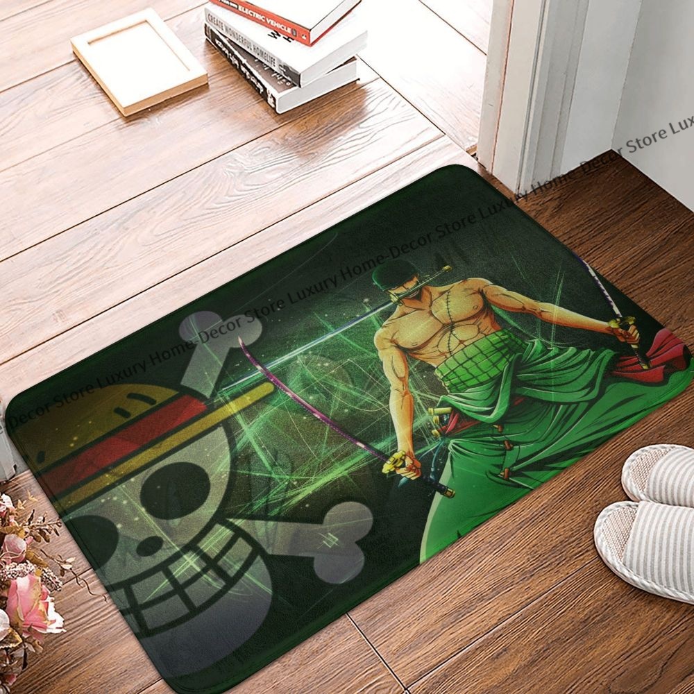 One Piece Kitchen Non-Slip Carpet Zoro Hero Flannel Mat