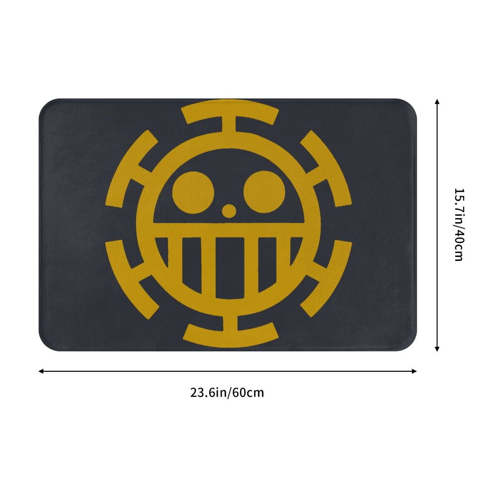 One Piece Luffy Kitchen Non-Slip Carpet Trafalgar D Water Law Bedroom Mat Welcome Doormat