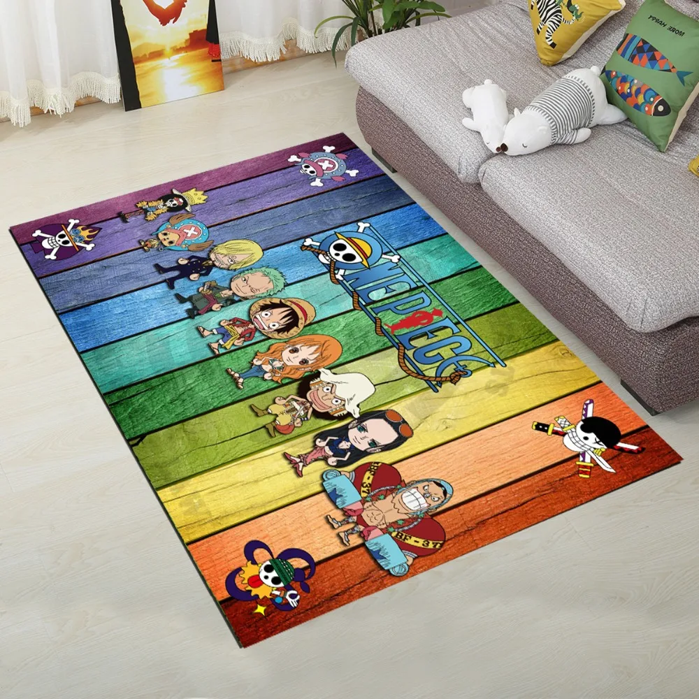 One Piece Shaggy Fluffy Floor Mat 3D Rug Non-slip Mat