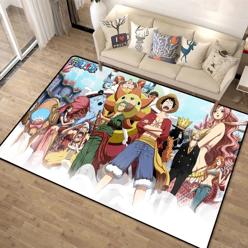 One Piece Shaggy Fluffy Floor Mat 3D Rug Non-slip Mat