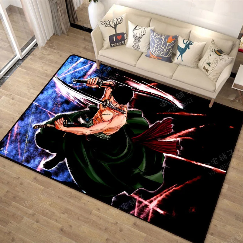 One Piece Shaggy Fluffy Floor Mat 3D Rug Non-slip Mat