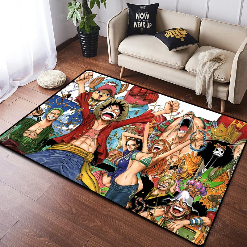 One Piece Shaggy Fluffy Floor Mat 3D Rug Non-slip Mat