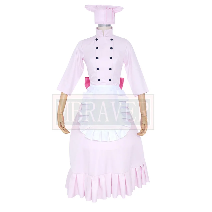 One Piece Charlotte Pudding Cook Chef Suit Cosplay Uniform Costume