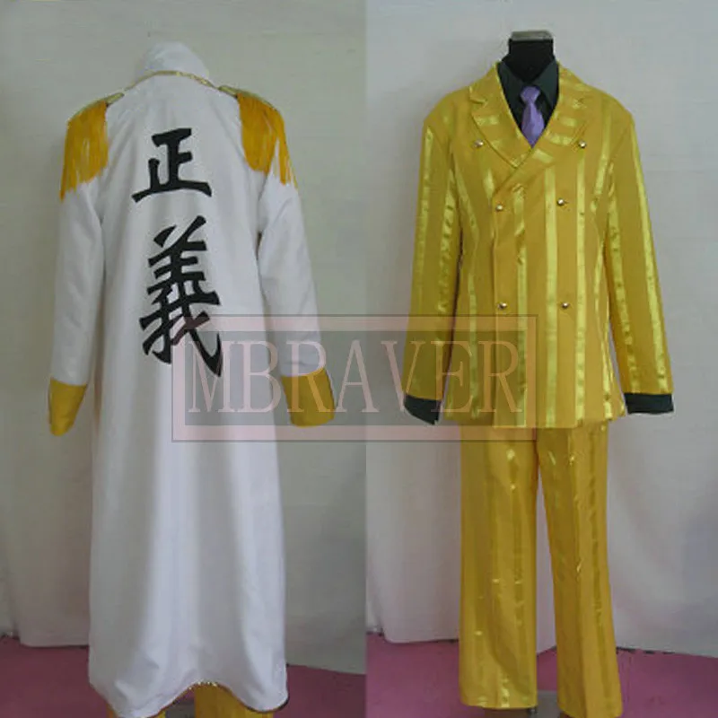 Cosplay Costume One Piece Naval Uniform Borsalino  Full Set Anime Cosplay Uniform