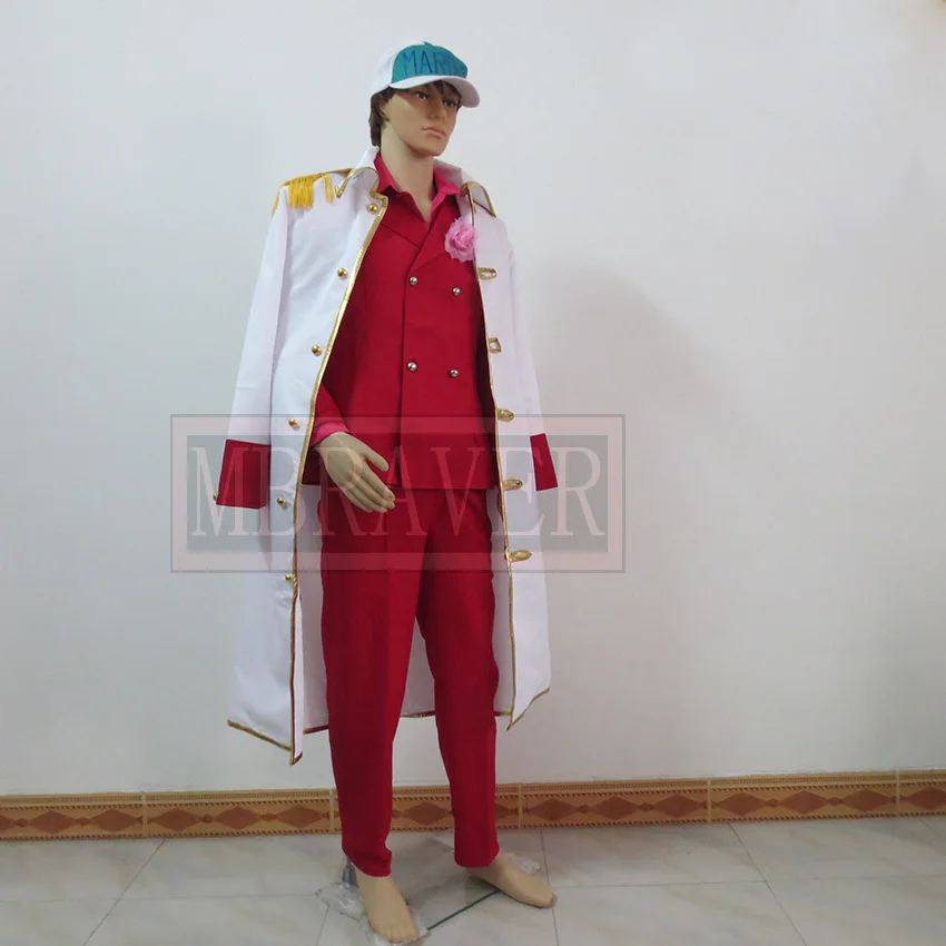 One Piece Sakasky Sakazuki Cosplay Costume Whole Set