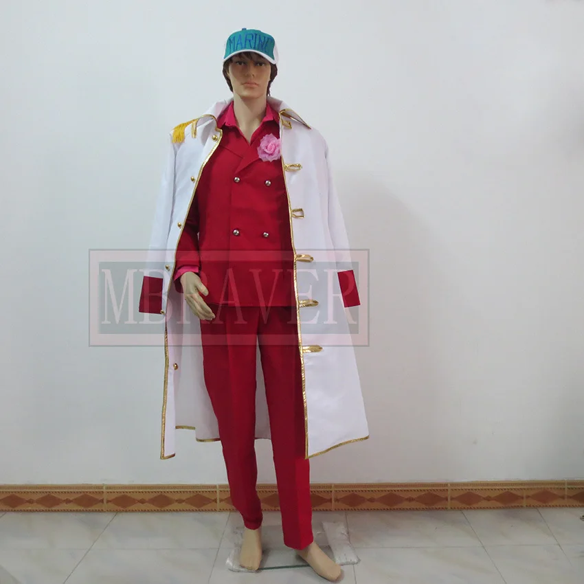 One Piece Sakasky Sakazuki Cosplay Costume Whole Set