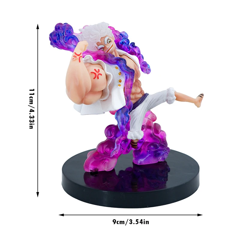 11cm Luffy Gear 5 Sun God Nika Devil Fruit Awakening Figurine