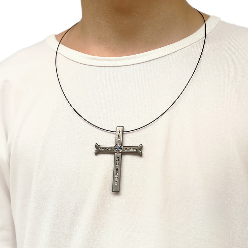 Dracule Mihawk Cross Sword Kogatana Zinc Alloy Necklaces