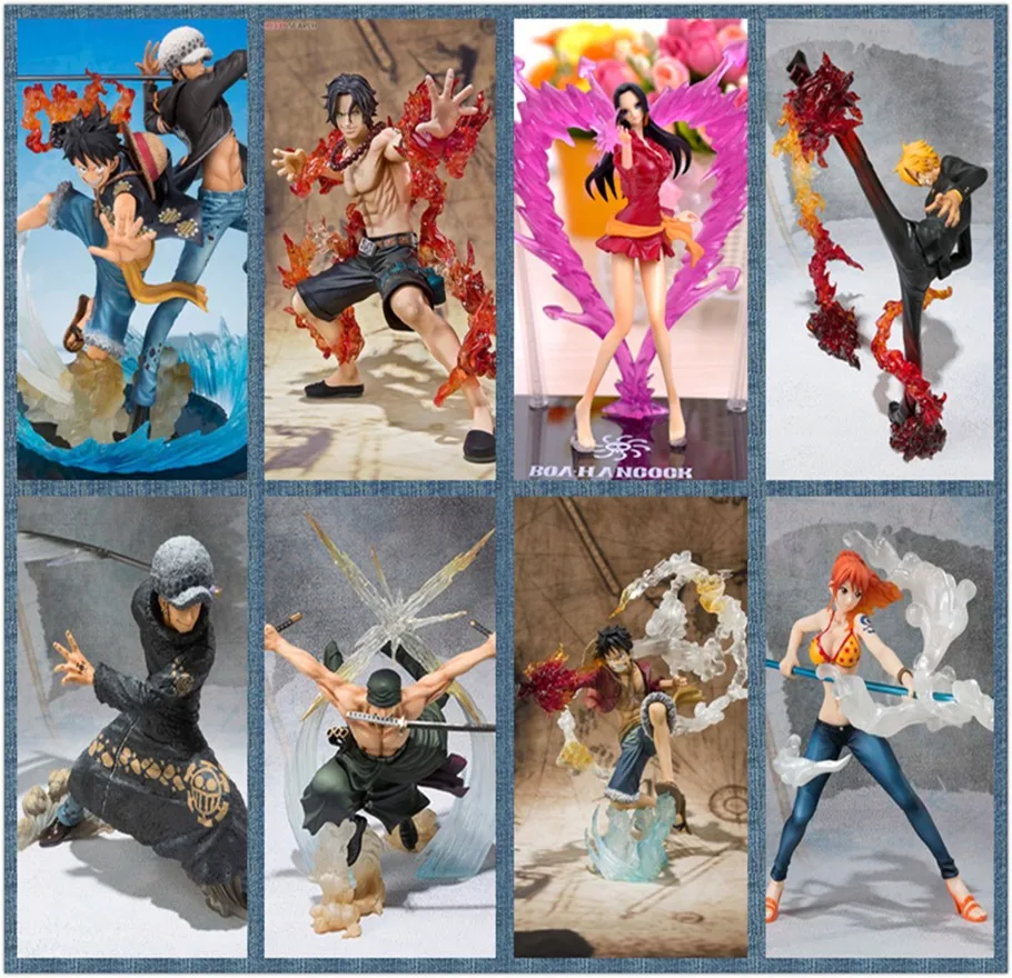 One Piece Action Figures Luffy Law Ace Zoro Nami Sanji Boa Hancock