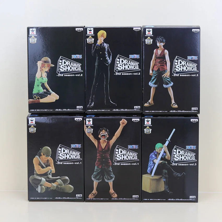 7-17cm 6 styles Usopp Luffy Zoro Sanji Nami Action Figures