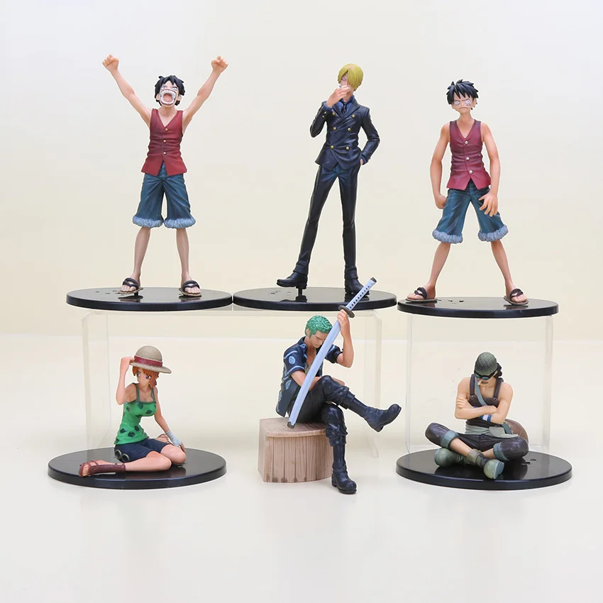 7-17cm 6 styles Usopp Luffy Zoro Sanji Nami Action Figures