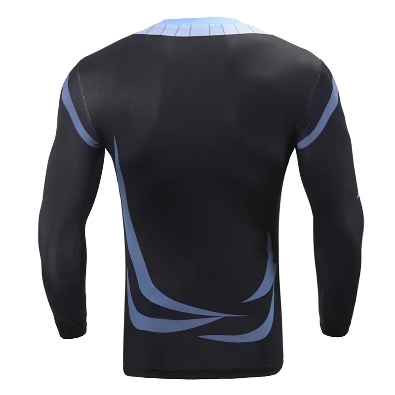 3D Print Long Sleeve Quick Dry Compression Shirt Sanji