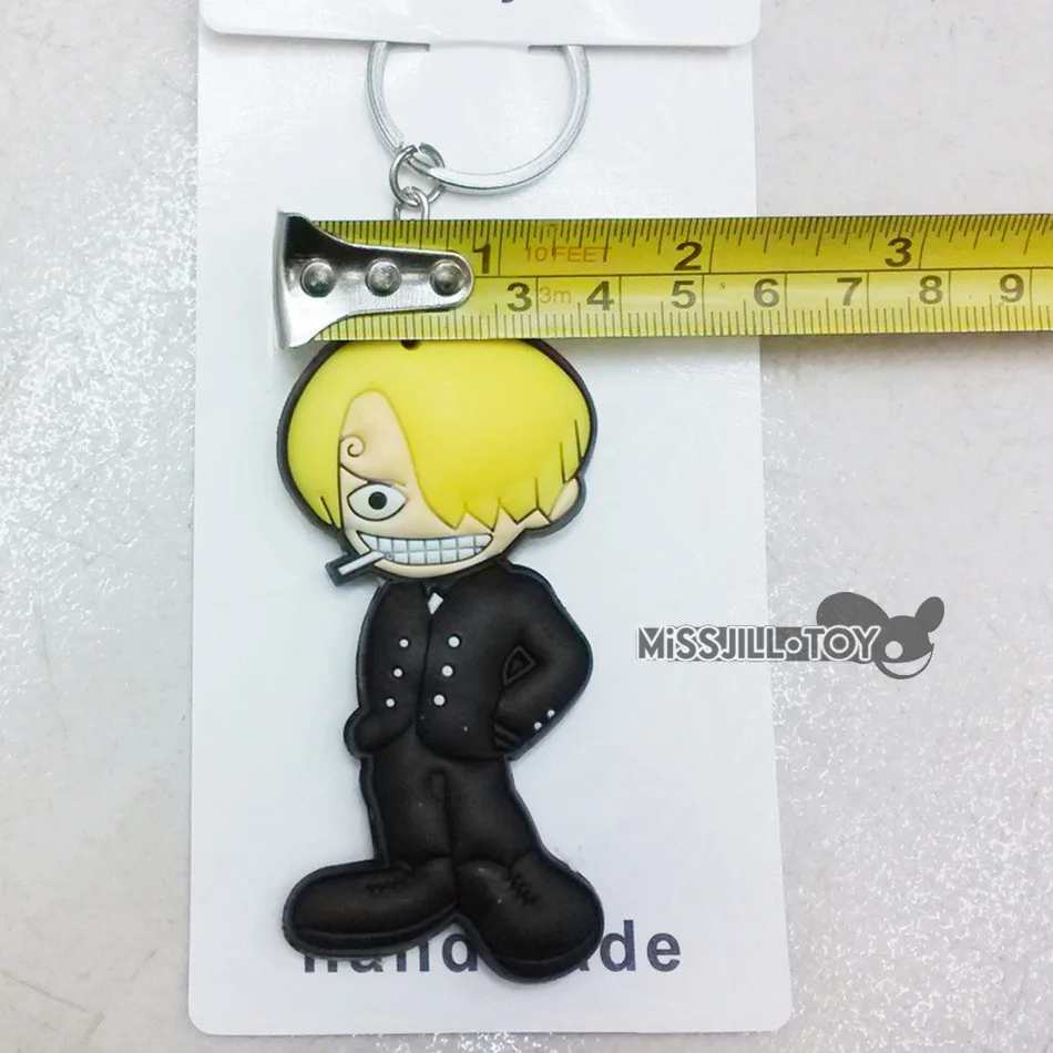 10pcs ONE PIECE pendant Luffy Chopper Sanji Brook Keychain