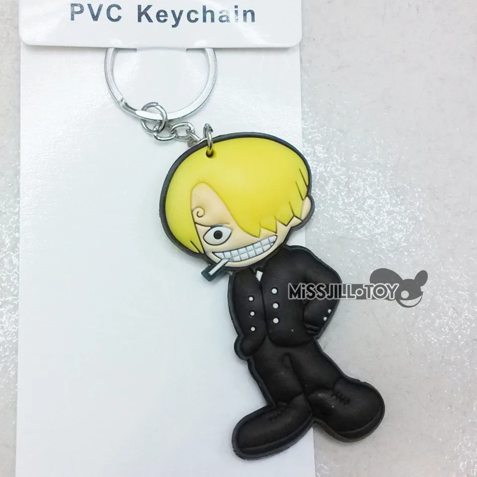 10pcs ONE PIECE pendant Luffy Chopper Sanji Brook Keychain