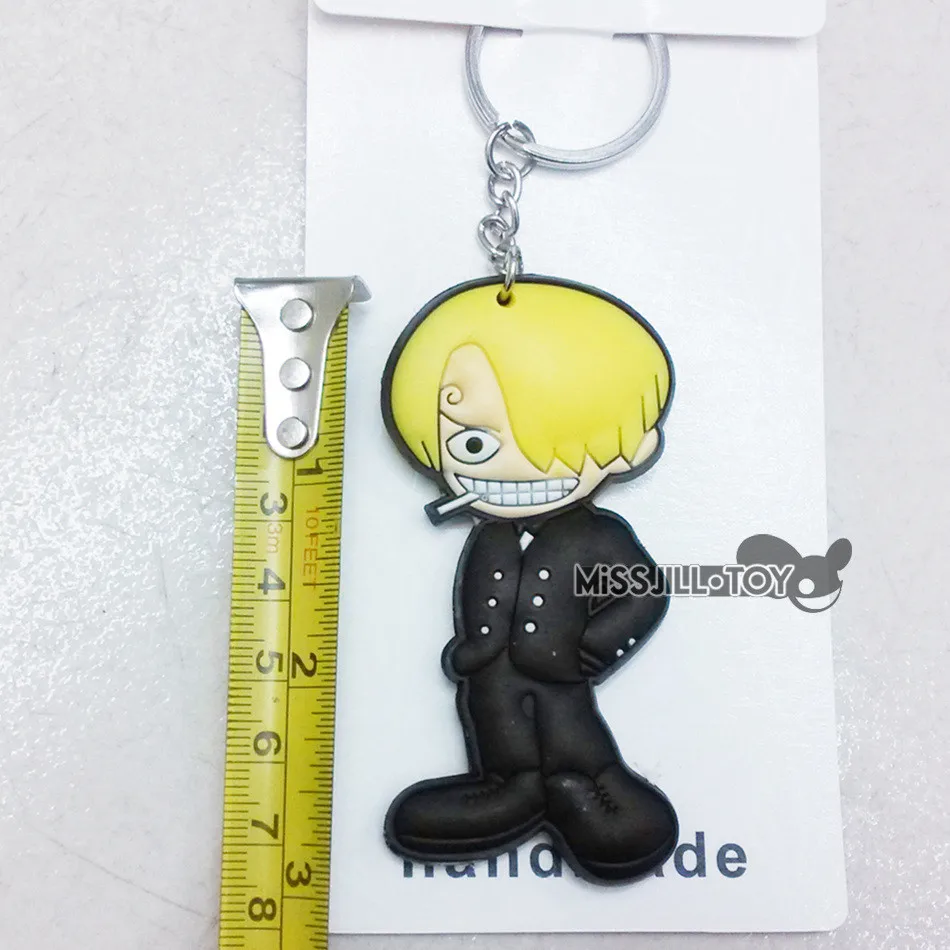 10pcs ONE PIECE pendant Luffy Chopper Sanji Brook Keychain