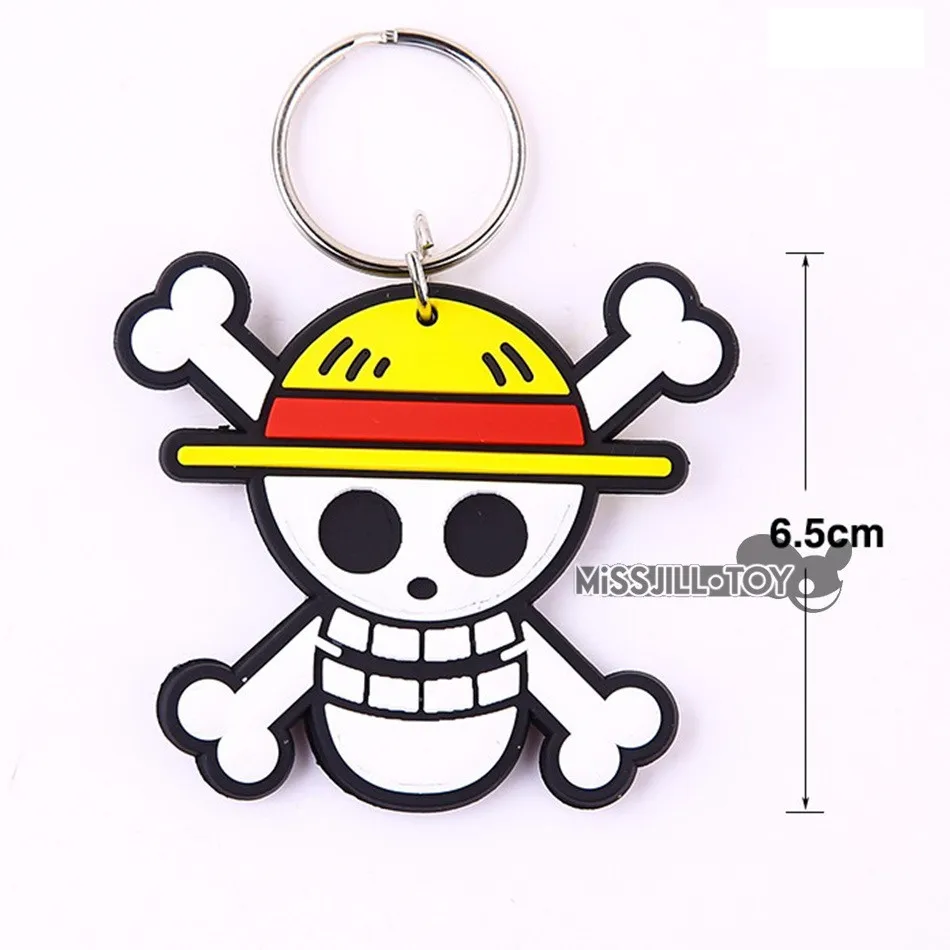 10pcs ONE PIECE pendant Luffy Chopper Sanji Brook Keychain