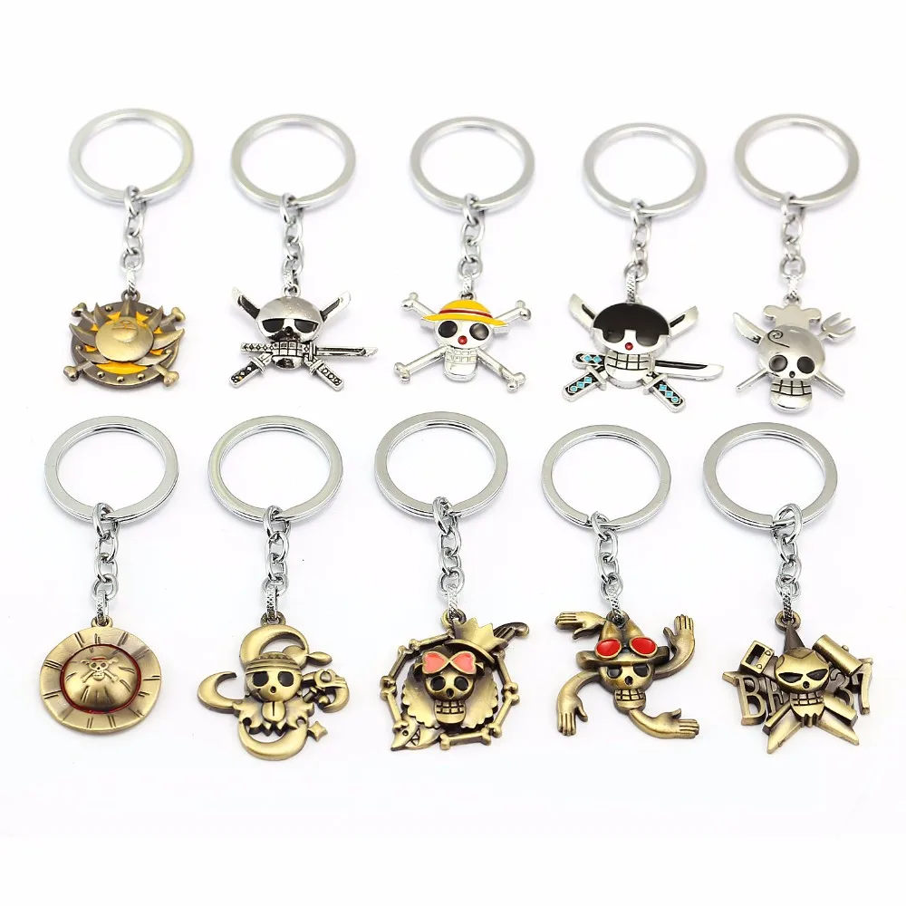 One Piece skull Luffy Zoro Sanji Nami Keychain