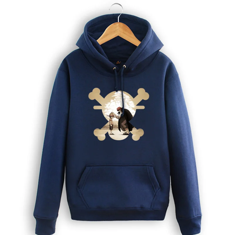 One Piece Blue Black Hoodie Streatwear