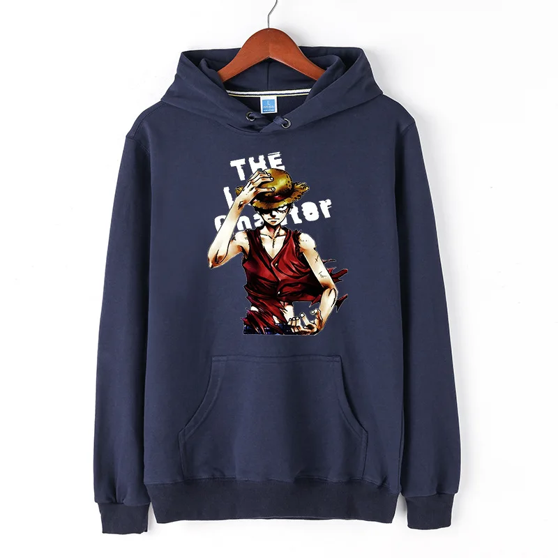 One Piece Luffy Pullover Hooded Hoodies Long Sleeve Sweatshirt