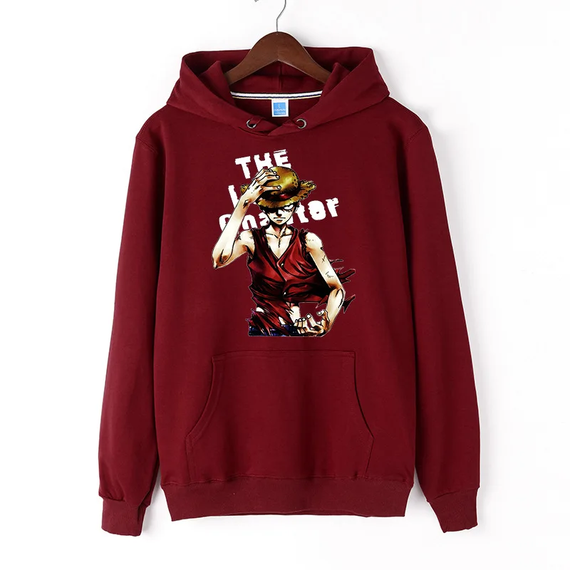 One Piece Luffy Pullover Hooded Hoodies Long Sleeve Sweatshirt