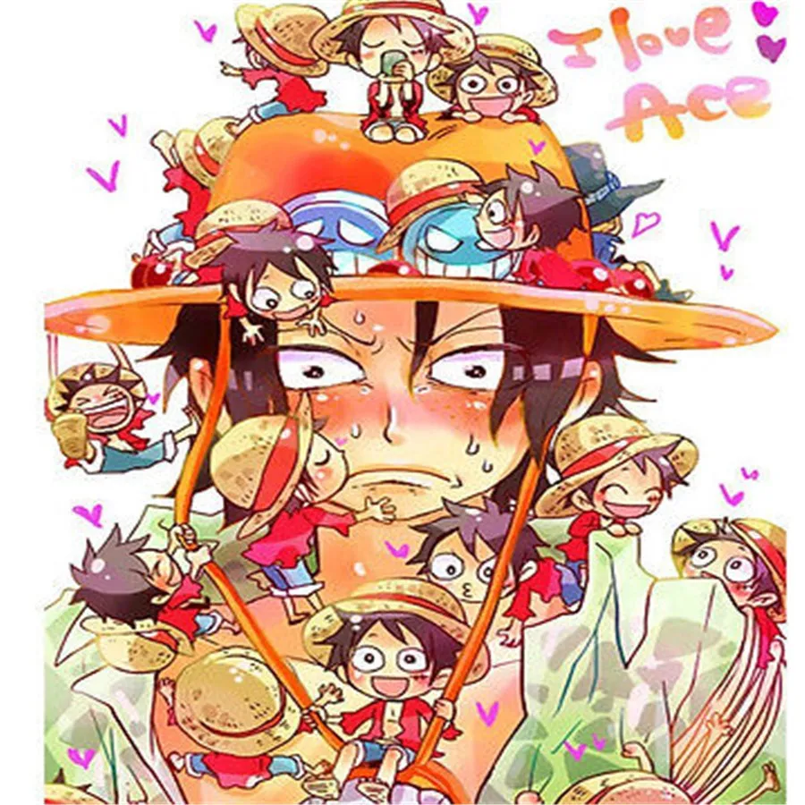 One piece Portgas.D. Ace Orange Cowboy Anime Hat