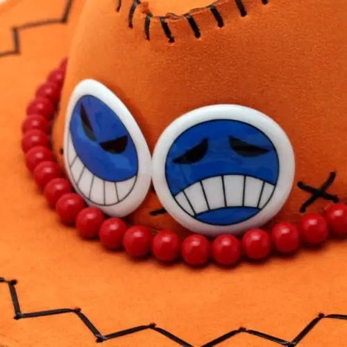 One piece Portgas.D. Ace Orange Cowboy Anime Hat