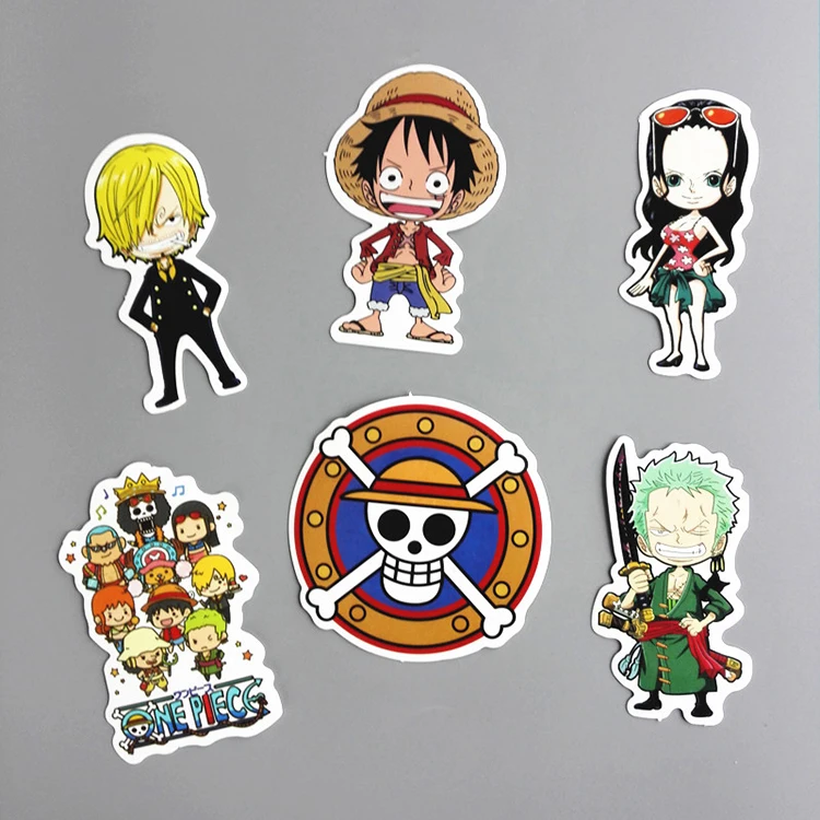 One Piece Stickers For Kids Home Decor Decals 6pcs