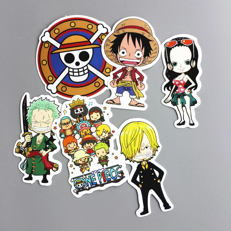 One Piece Stickers For Kids Home Decor Decals 6pcs