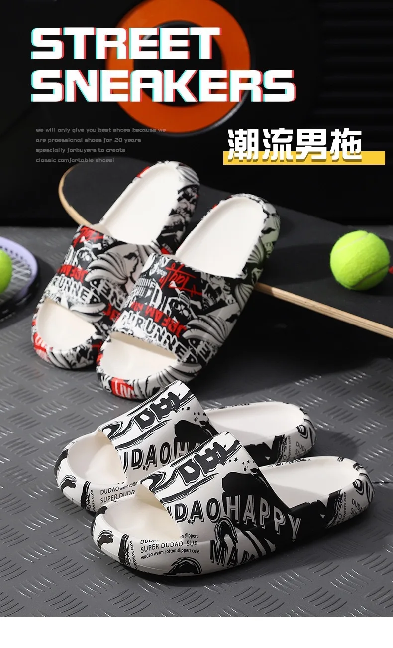 Naruto Anime Uchiha Itachi Akatsuki Slippers Fashion Trend Slipper Home Indoor Thick Bottom Non-Slip Comfortable Couple Slipper