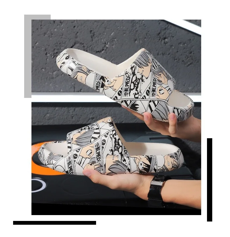 Naruto Anime Uchiha Itachi Akatsuki Slippers Fashion Trend Slipper Home Indoor Thick Bottom Non-Slip Comfortable Couple Slipper