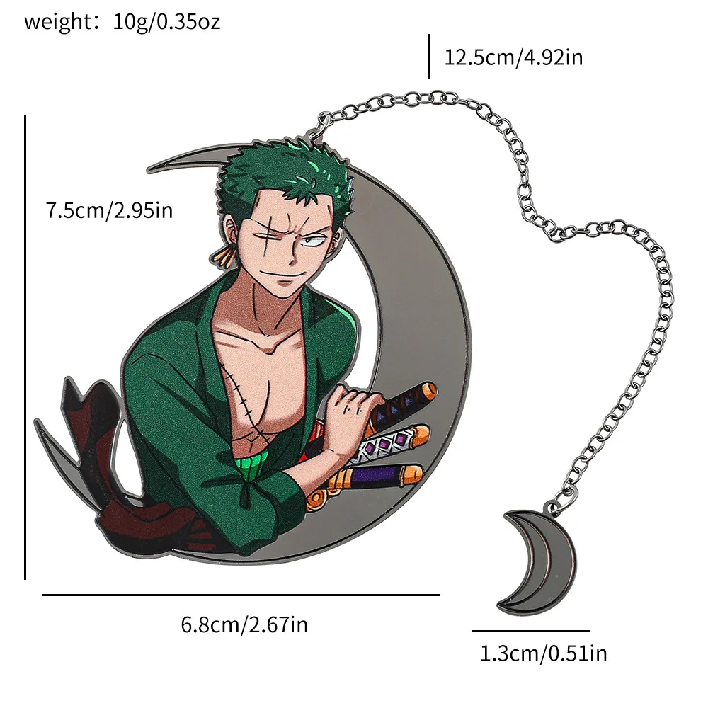 One Piece Nika Luffy Zoro Metal Bookmark Mark Anime Segmentation Page Marker Supplies New Learning Stationery Bookmark Gifts