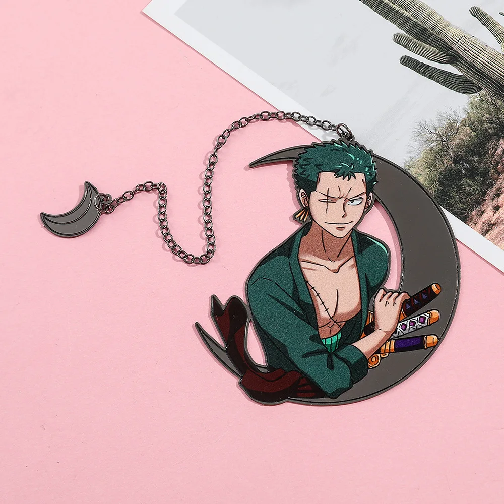 One Piece Nika Luffy Zoro Metal Bookmark Mark Anime Segmentation Page Marker Supplies New Learning Stationery Bookmark Gifts