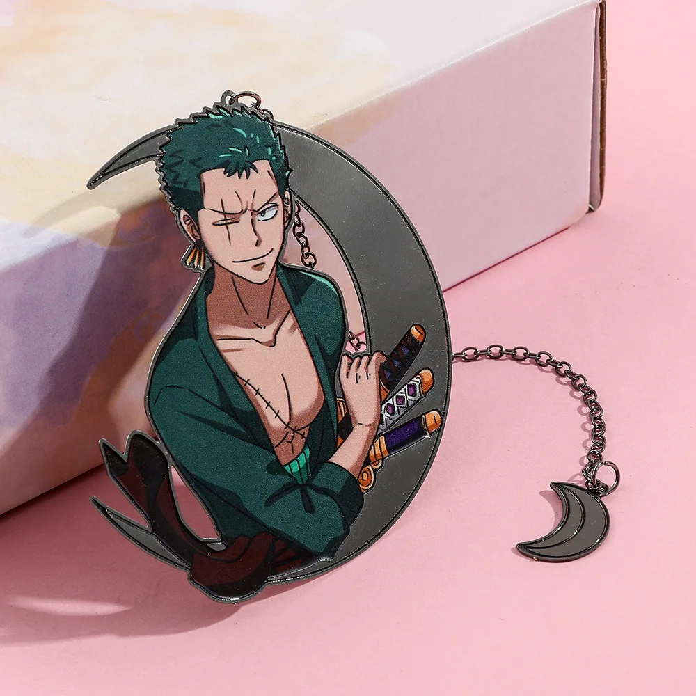 One Piece Nika Luffy Zoro Metal Bookmark Mark Anime Segmentation Page Marker Supplies New Learning Stationery Bookmark Gifts