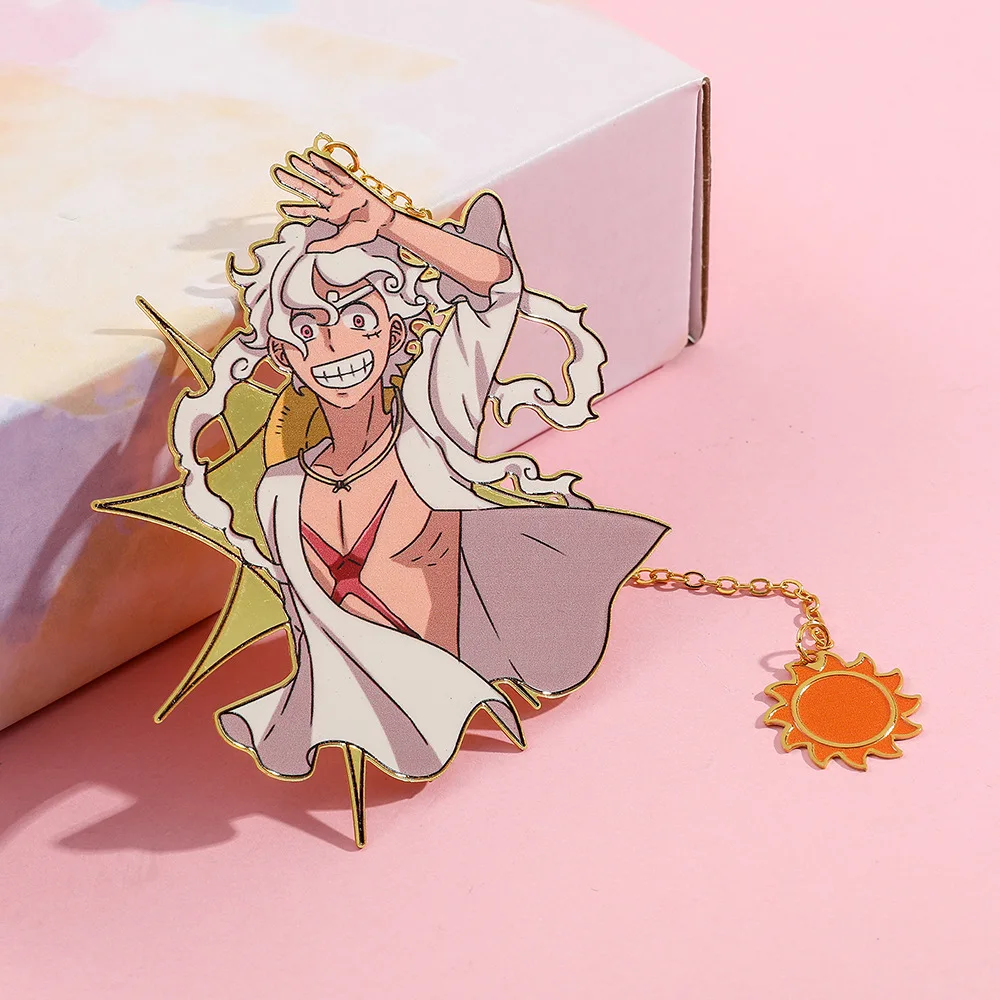 One Piece Nika Luffy Zoro Metal Bookmark Mark Anime Segmentation Page Marker Supplies New Learning Stationery Bookmark Gifts