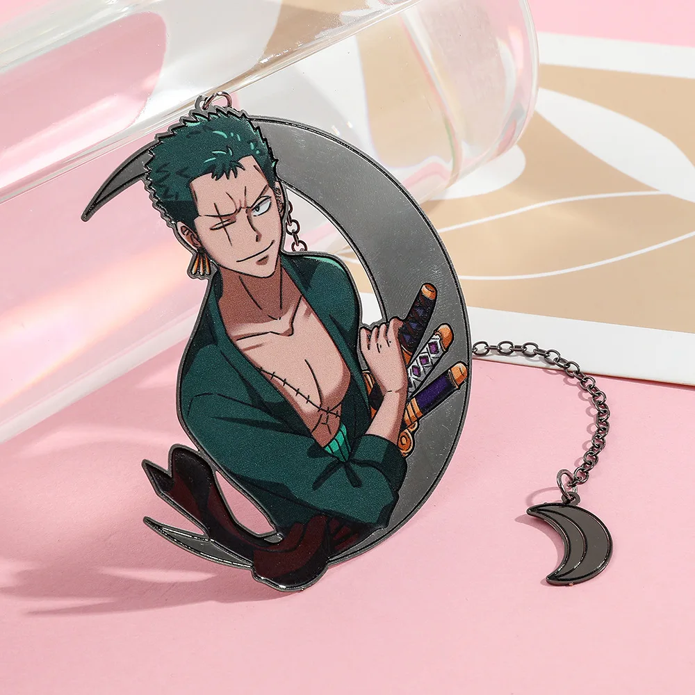 One Piece Nika Luffy Zoro Metal Bookmark Mark Anime Segmentation Page Marker Supplies New Learning Stationery Bookmark Gifts