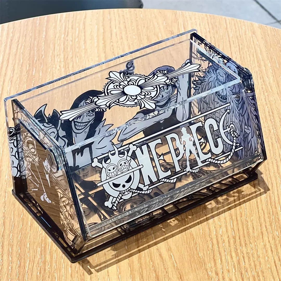 One Piece Anime Acrylic Splicing Storage Box DIY Removable Storage Rack Candy Box Pen Holder Desktop Storage Basket Decoration