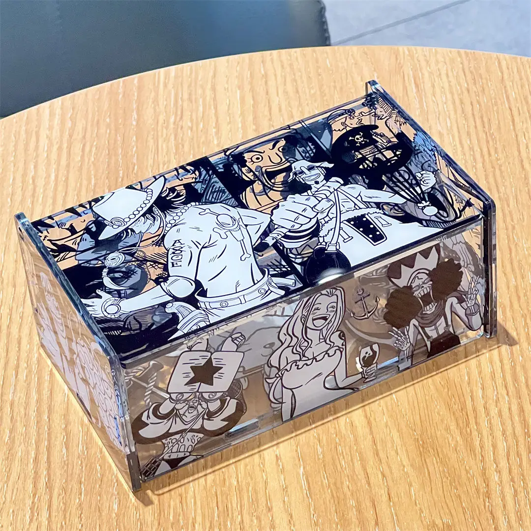 One Piece Anime Acrylic Splicing Storage Box DIY Removable Storage Rack Candy Box Pen Holder Desktop Storage Basket Decoration