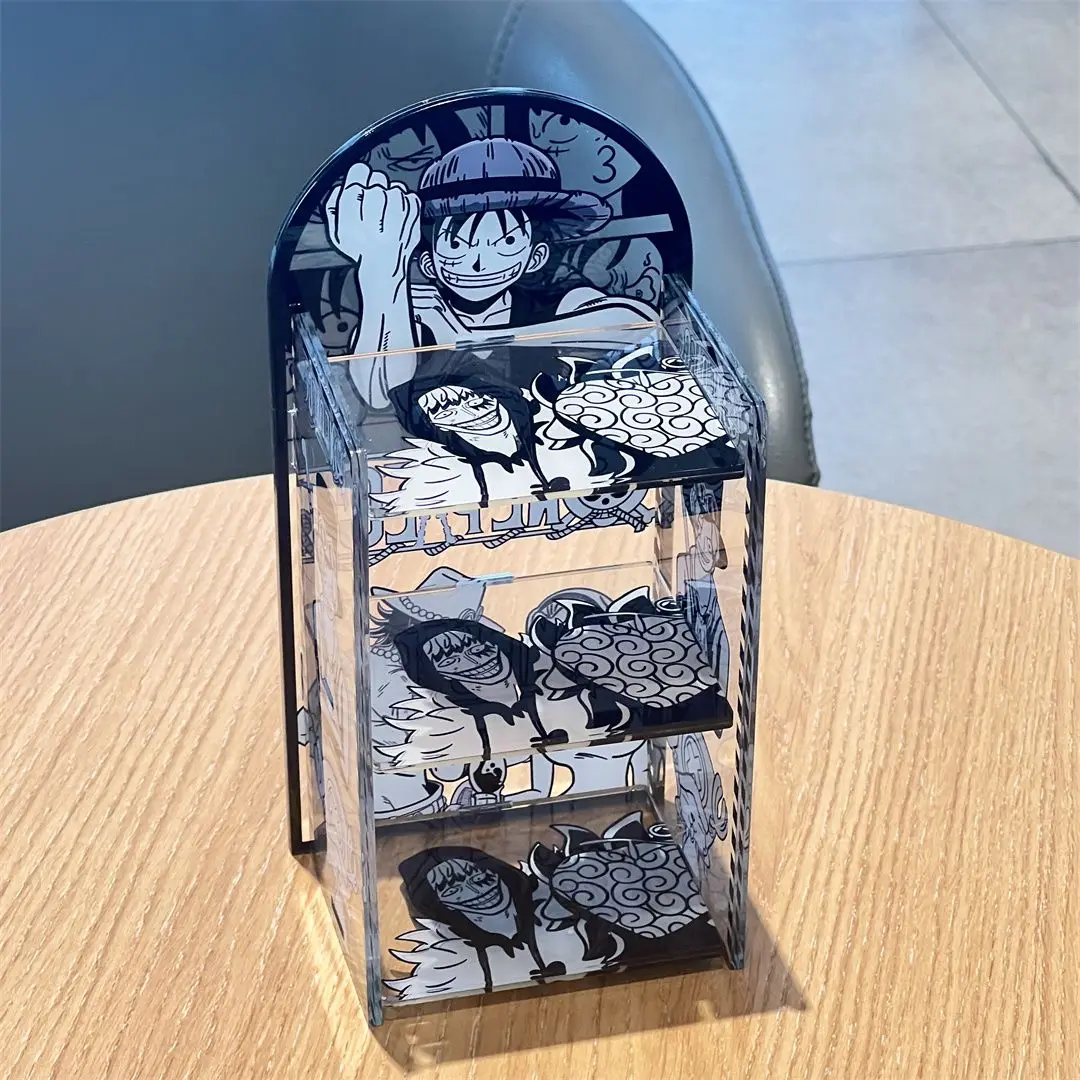 One Piece Anime Acrylic Splicing Storage Box DIY Removable Storage Rack Candy Box Pen Holder Desktop Storage Basket Decoration