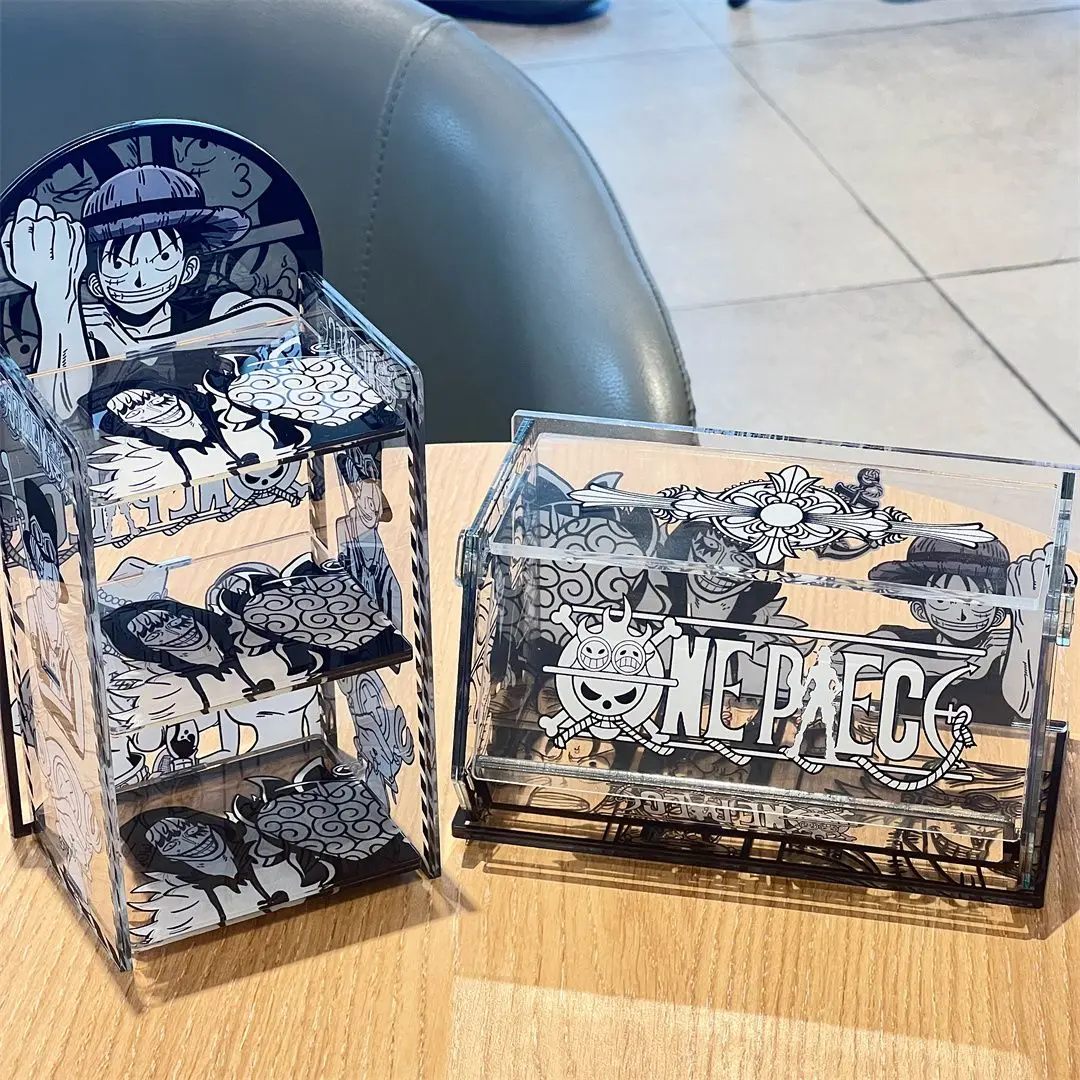 One Piece Anime Acrylic Splicing Storage Box DIY Removable Storage Rack Candy Box Pen Holder Desktop Storage Basket Decoration